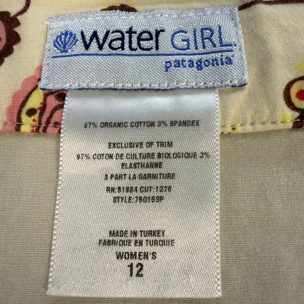 Vintage Y2K Patagonia Water Girl Organic Cotton Utility Skirt Khaki Womens 12 - Picture 5 of 11